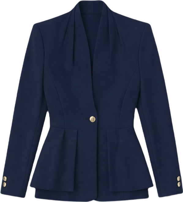 Women's One-Button Peplum Jacket