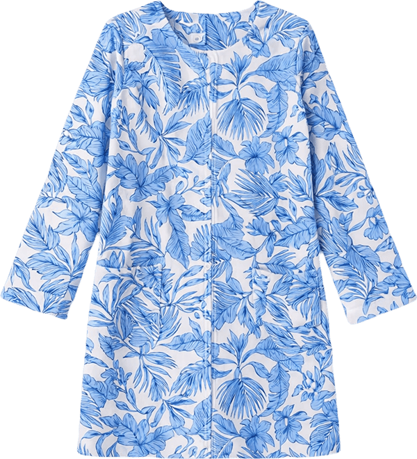 Women's Long-Sleeve Printed Short Grip Robe
