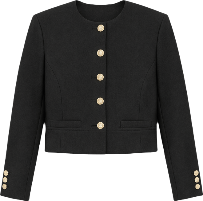 Women's Round Neck Cropped Jacket