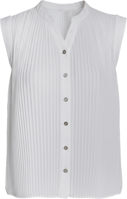 Women's V-Neck Pleated Blouse