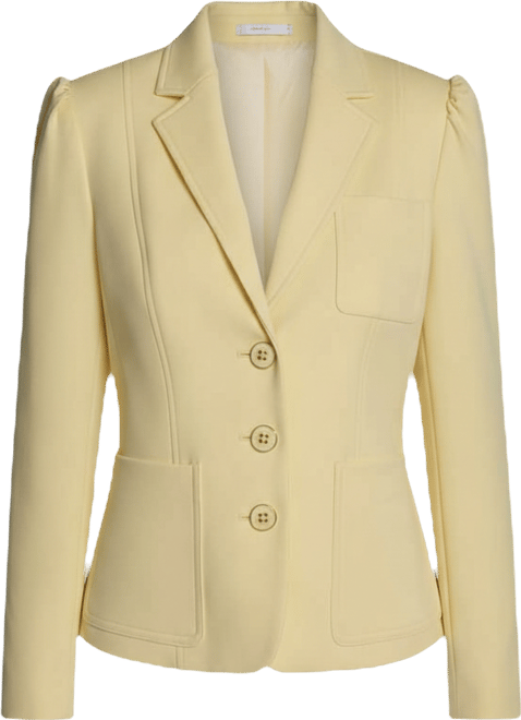 Women's Puff Sleeve Notch Collar Blazer