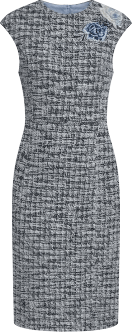 Women's Crewneck Cap Sleeves Dress