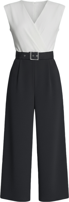 Women's Surplice Neck Straight Ankle Jumpsuit