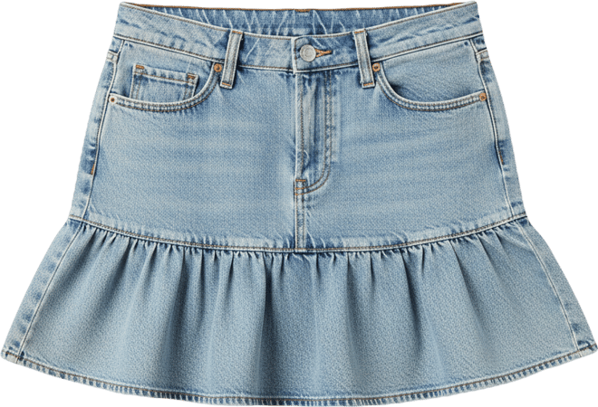 Women's Mid-Rise Flounce Mini Skirt