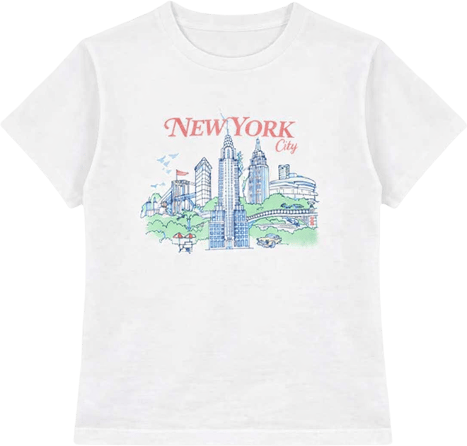 Women's Crew Neck Graphic Print T-Shirt