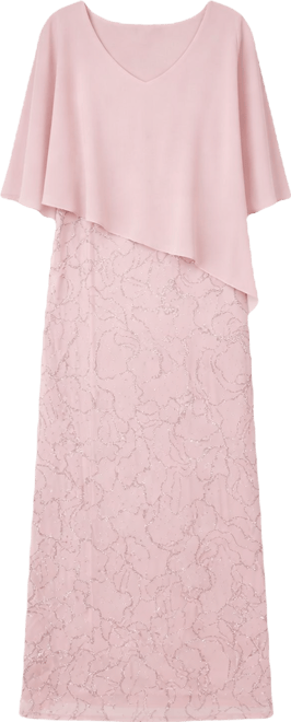 Women's Long Glitter Mesh Dress