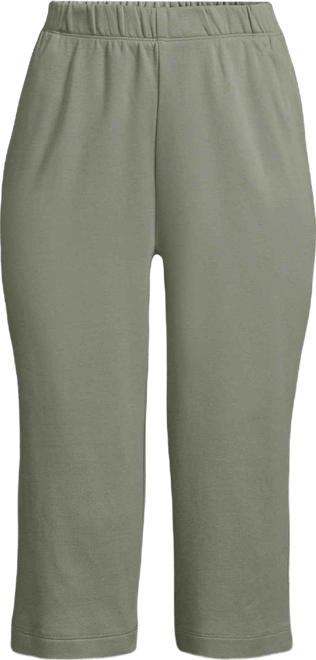 Women's Sport Knit High Rise Elastic Waist Capri Pants
