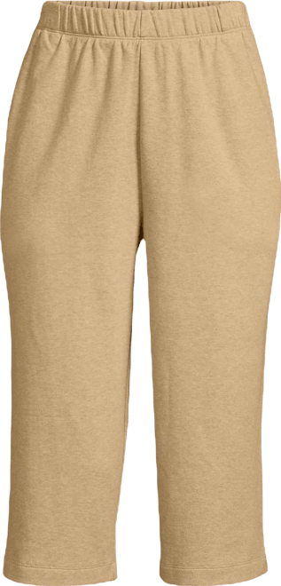 Women's Sport Knit High Rise Elastic Waist Capri Pants