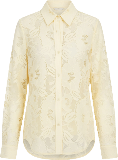 Women's Collared Lace Button-Front Shirt