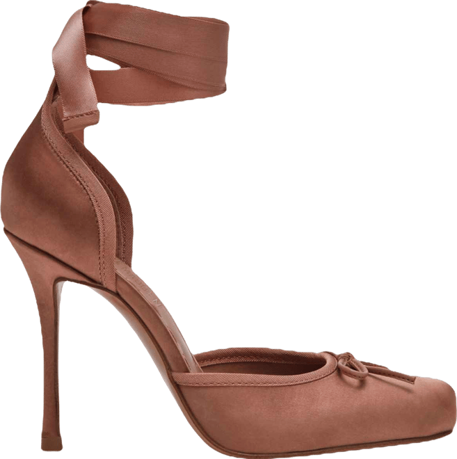 Women's Larina Lace-Up High-Heel Ballet Pumps