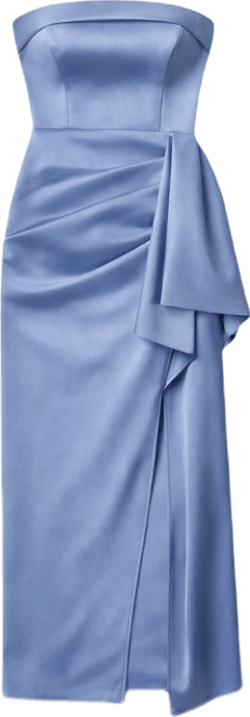 Women's Strapless Ruffle Long Dress