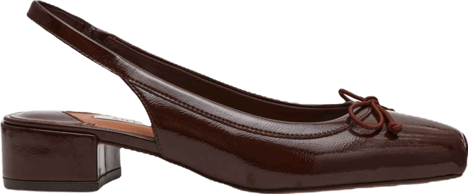 Women's Slingback Block-Heel Ballet Pumps