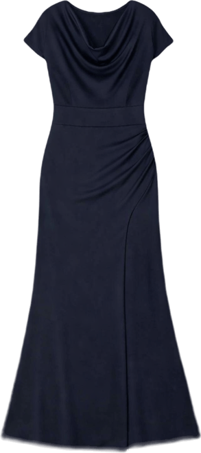 Women's Cowl Neck Long Gown