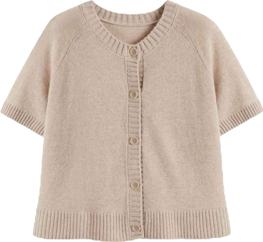Women's Lightweight Wool-Cashmere Button-Front Tee