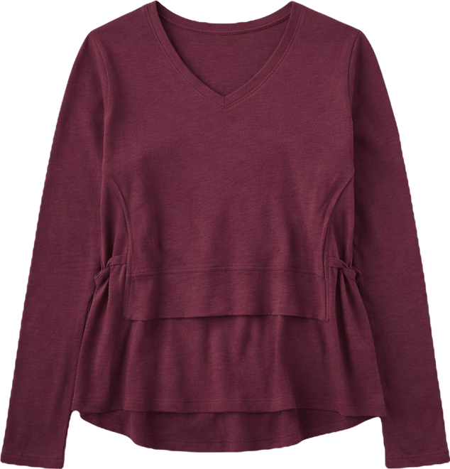 Women's Mixed Media Double Layer Long Sleeve