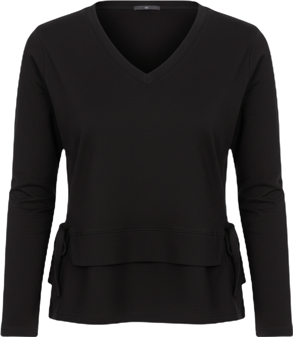 Women's Mixed Media Double Layer Long Sleeve