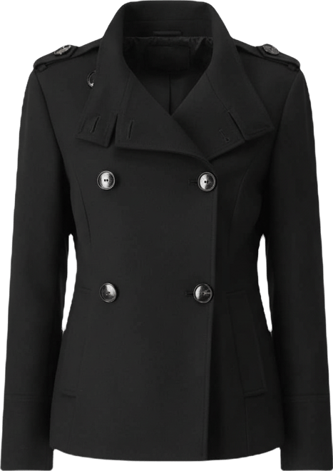 Women's High Neck Military Style Coat