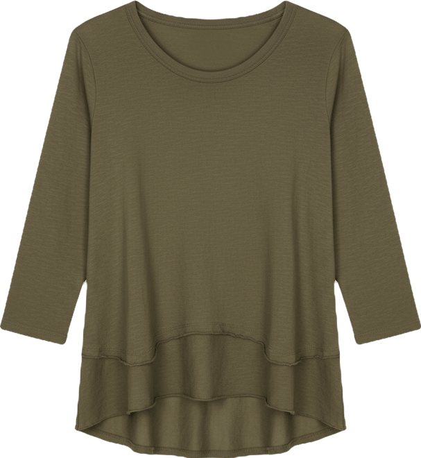 Women's 3/4 Sleeve Mock Layer Tee