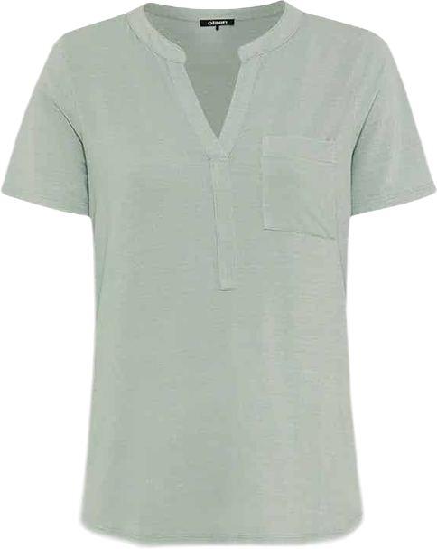 Women's Shimmer Split Neck T-Shirt