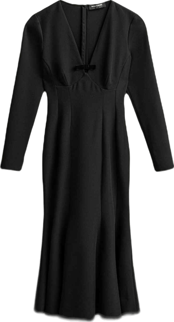 Women's Bow Detail Mermaid Maxi Dress