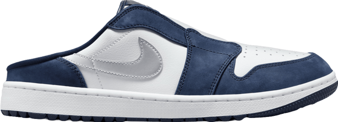 Nike Air Jordan 1 G Mule Golf Shoes White/Midnight Navy/Metallic
