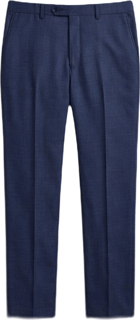 Ted by  Men's Modern-Fit Stretch Black Solid Wool-Blend Suit Separate Pants