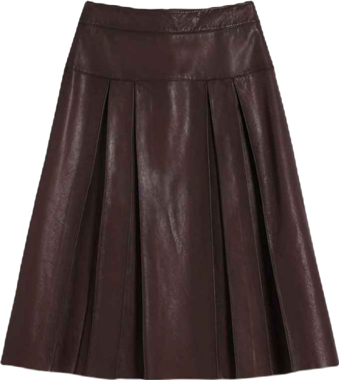 Women's Midi leather skirt