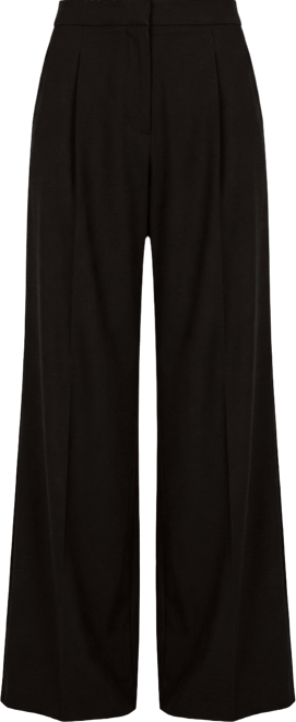 Women's Silk Wool High-Waisted Wide-Leg Pant