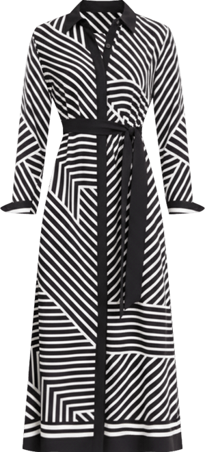 Women's Long Sleeve Geo Print Shirtdress, Macy's Exclusive