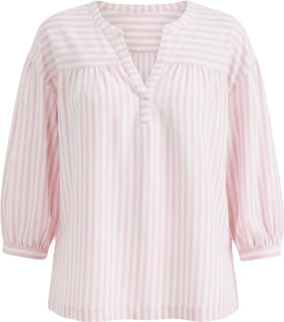 Women's Printed 3/4 Sleeve Split-Neck Top, Macy's Exclusive