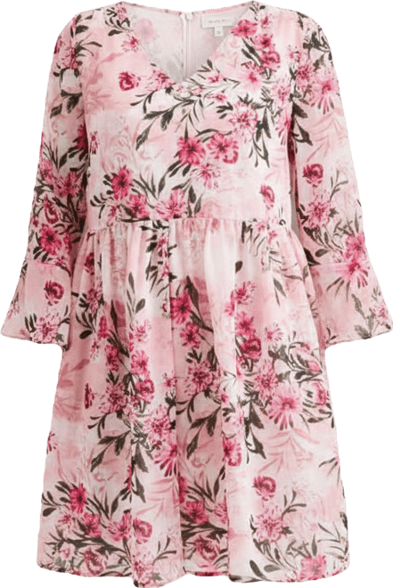 Women's Printed V-Neck 3/4-Sleeve Dress, Macy's Exclusive