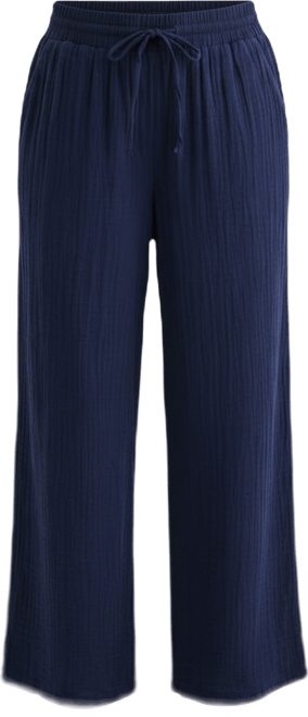 Women's Cotton Gauze Straight-Leg Pull-On Pants, Macy's Exclusive