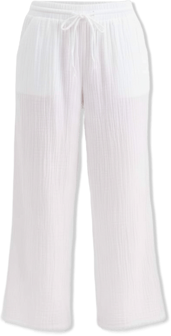 Women's Cotton Gauze Straight-Leg Pull-On Pants, Macy's Exclusive