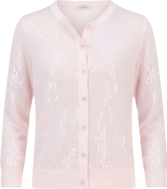 Women's Button-Front Sequin Cardigan
