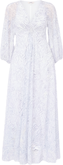 Women's Balloon-Sleeve Twist-Front Maxi Dress