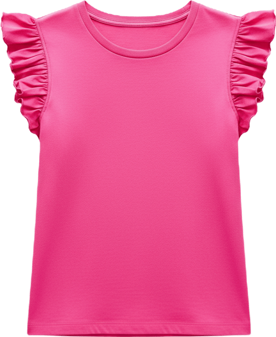 Women's Frill-Sleeve Crewneck Top