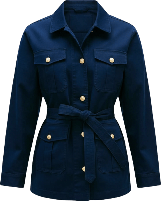 Women's Collared Front-Button Field Jacket