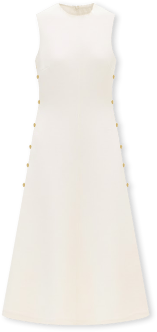 Women's Gold-Tone Button Midi Dress