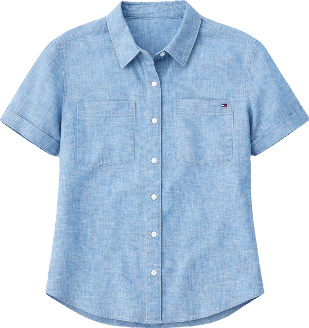 Women's Short-Sleeve Chambray Shirt