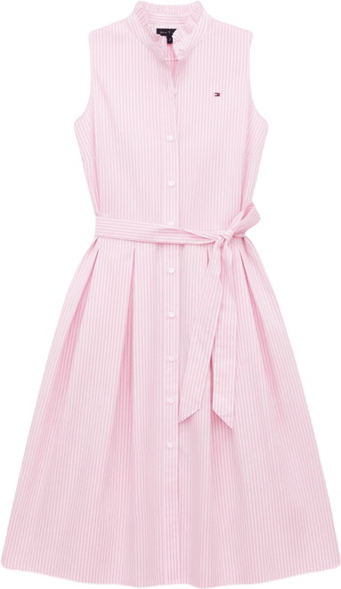 tommy hilfiger pink shirt dress Stripe Poplin Shirt Dress | Pink