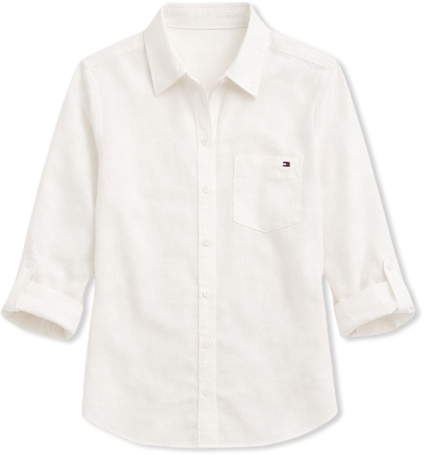 Women's Roll-Tab Sleeve Collared Shirt