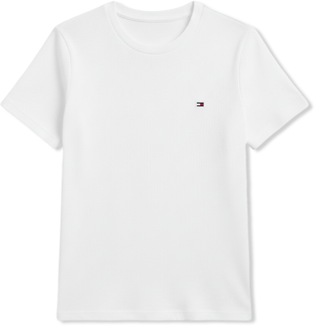 Women's Rib Crewneck Short-Sleeve Slim T-Shirt