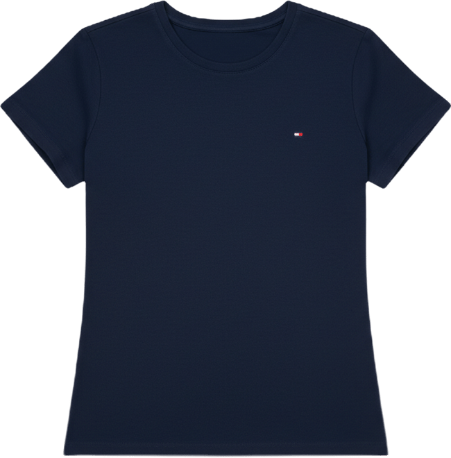 Women's Rib Crewneck Short-Sleeve Slim T-Shirt