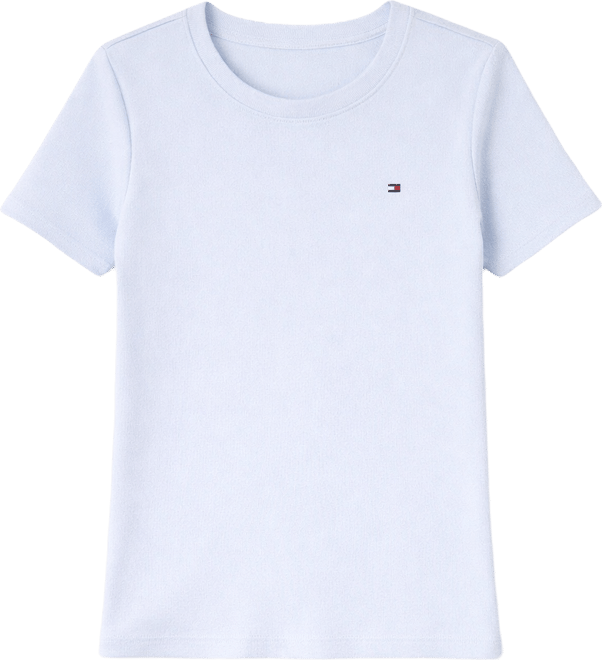 Women's Rib Crewneck Short-Sleeve Slim T-Shirt