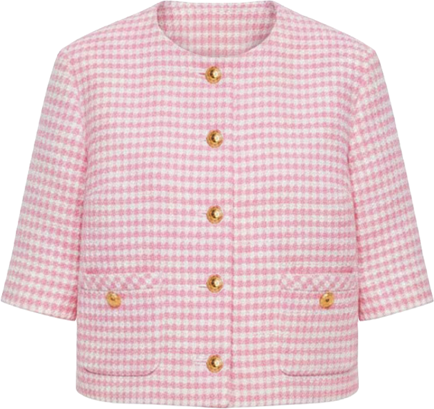 Women's Crewneck Tweed Lady Jacket