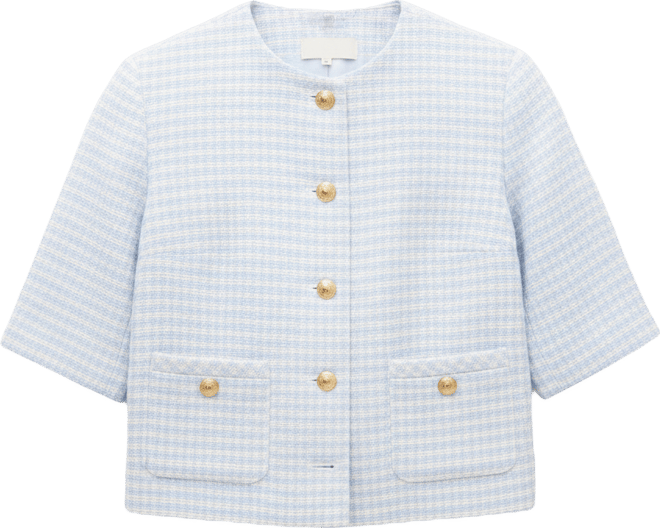 Women's Crewneck Tweed Lady Jacket