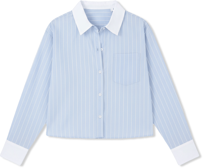 Women's Collared Buttoned Long-Sleeve Shirt