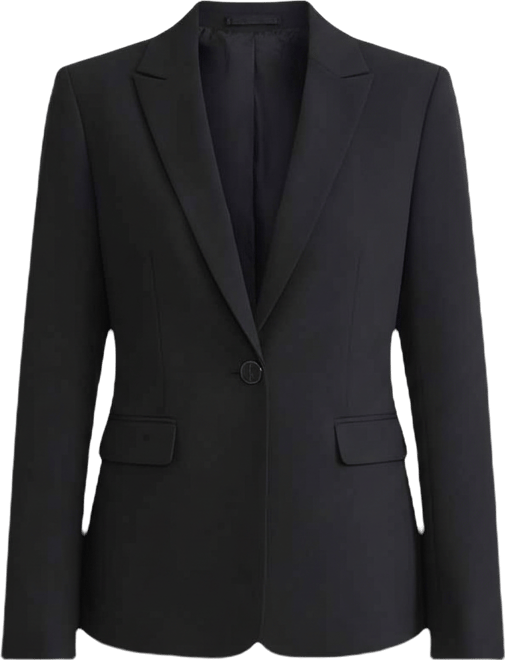 Jones New York Women's Peak Lapel Single Button Stretch Blazer