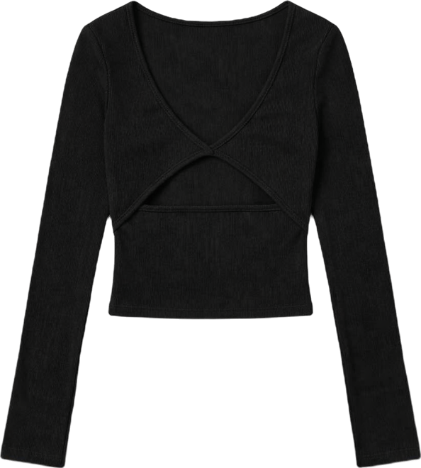 Women's Kailee Cutout Long Sleeve Ribbed Top