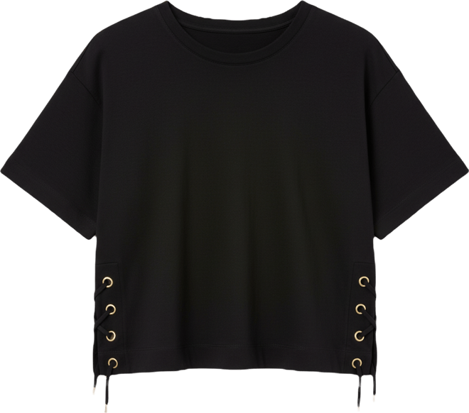 Petite Lace-Up T-Shirt, Macy's Exclusive